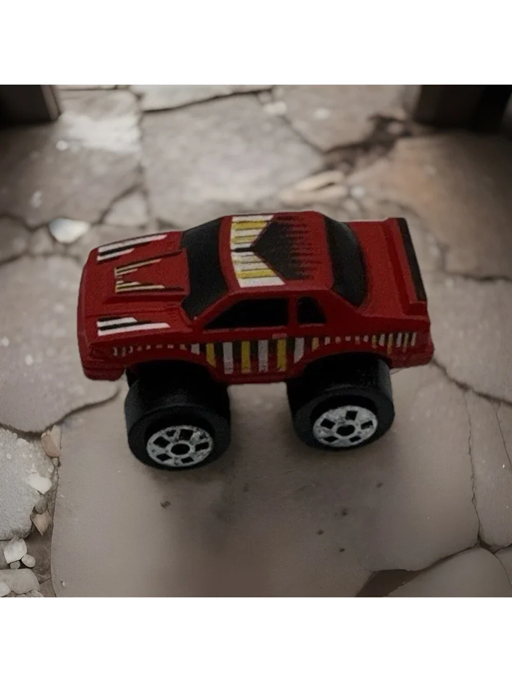 Red Car Micro Mini Monster Wheels Machines Road Champs 1987